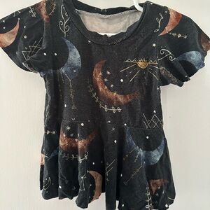 Mystic Moonfaire Bamboo Peplum Shirt (Mystic Moons)